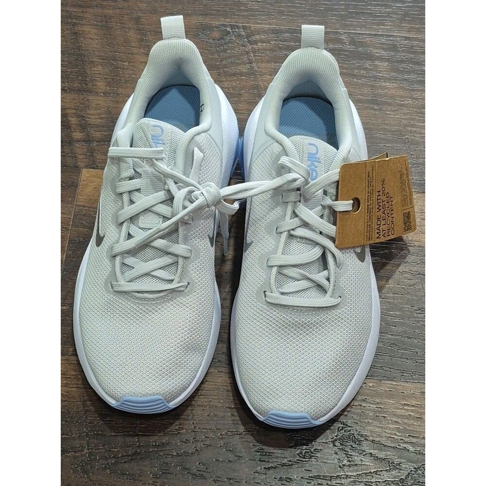 Nike Air Zoom Bella 7 Grey Silver Blue Size 6.5 Womens Sneakers Training Shoes